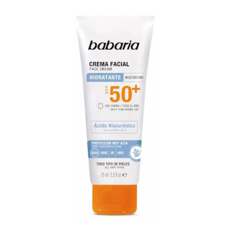 BABARIA HIDRATANTE CREMA FACIAL SPF50+ TODO TIPO DE PIEL 75ML