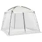 Carpa de Jardín 3x3 m para 6-8 Personas con 4 Mosquiteras y 2 Puertas Protección UV50+ con Bolsa de Transporte Blanco