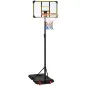 Canasta de Baloncesto con Altura Ajustable 178-208 cm Ruedas y Base Rellenable para +6 Años 75x56x210-240 cm Amarillo y Negro