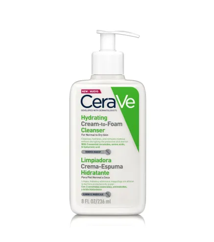 CERAVE HYDRATING CREAM-TO-FOAM LIMPIADOR 236ML