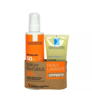 LA ROCHE POSAY ANTHELIOS SPRAY INVISIBLE SPF50+ 200ML VAPORIZADOR + ACEITE LIPIKAR 100ML