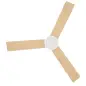 Ventilador de Techo Motor AC 48W con Luz LED Mando a Distancia 3 Velocidades y 3 Aspas de Madera Ø112x25 cm Blanco Ventilador de Techo Motor AC 48W con Luz LED Mando a Distancia 3 Velocidades y 3 Aspas de Madera Ø112x25 cm Blanco