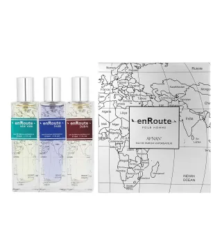 AFNAN ENROUTE EAU DE PARFUM POUR HOMME NEW YORK 50ML + EAU DE PARFUM 50ML PARIS + EAU DE PARFUM 50ML DUBAI