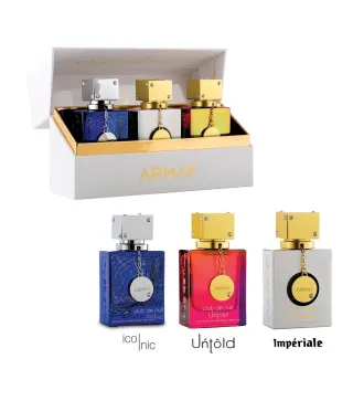 ARMAF CLUB DE NUIT EAU DE PARFUM ICONIC 30ML VAPORIZADOR + UNTOLD EAU DE PARFUM 3 + IMPERIALE EAU DE PARFUM 3