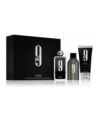 AFNAN 9 EAU DE PARFUM 100UN + GEL DE BAÑO 200ML + DESODORANTE 250ML VAPORIZADOR