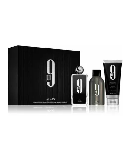 AFNAN 9 EAU DE PARFUM 100UN + GEL DE BAÑO 200ML + DESODORANTE 250ML VAPORIZADOR
