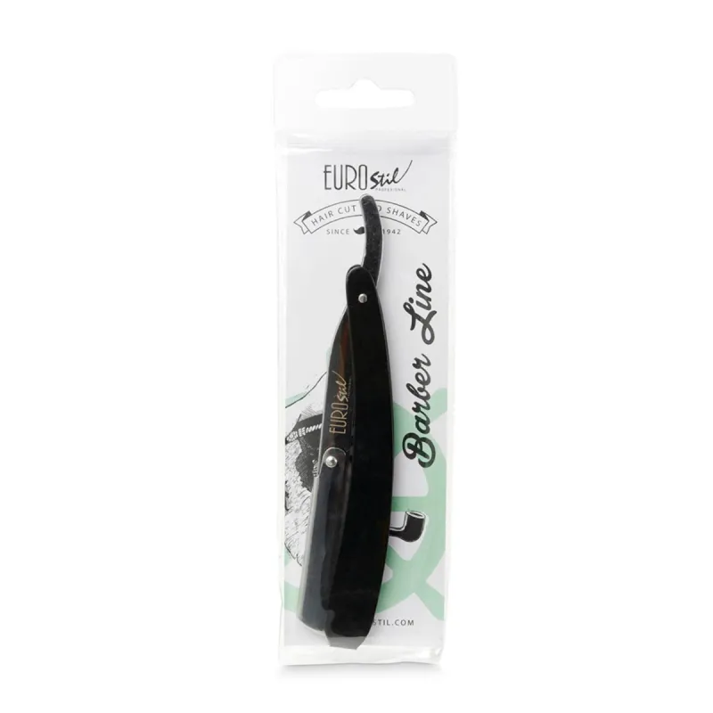 EUROSTIL BARBER LINE NAVAJA DE AFEITAR HOJA INTERCAMBIABLE MANGO NEGRO 1UN EUROSTIL BARBER LINE NAVAJA DE AFEITAR HOJA INTERCAMBIABLE MANGO NEGRO 1UN