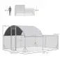 Gallinero Exterior Grande 380x280x195 cm para 10-12 Gallinas con Cubierta de Tela para Pollos Conejos Patos Plata Gallinero Exterior Grande 380x280x195 cm para 10-12 Gallinas con Cubierta de Tela para Pollos Conejos Patos Plata