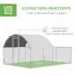 Gallinero Exterior Grande 380x280x195 cm para 10-12 Gallinas con Cubierta de Tela para Pollos Conejos Patos Plata Gallinero Exterior Grande 380x280x195 cm para 10-12 Gallinas con Cubierta de Tela para Pollos Conejos Patos Plata