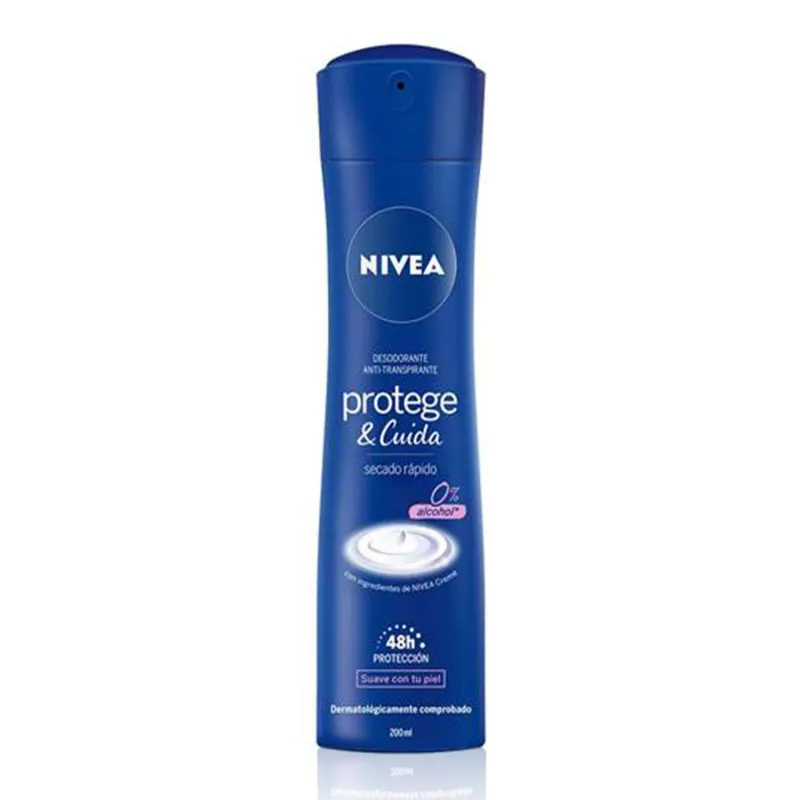 NIVEA PROTEGE DESODORANTE CON SECADO RAPIDO SIN ALCOHOL 200ML VAPORIZADOR