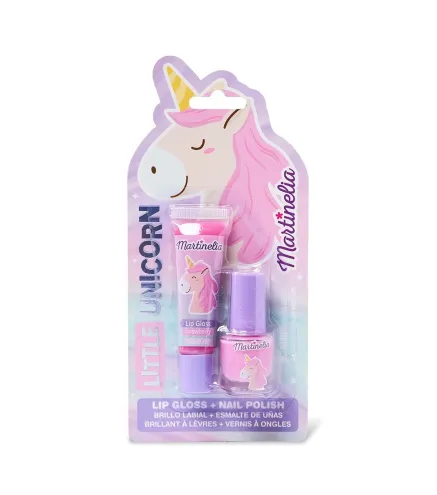 MARTINELIA LITTLE UNICORN BRILLO DE LABIOS 1UN + LACAS DE UÑAS 1U.