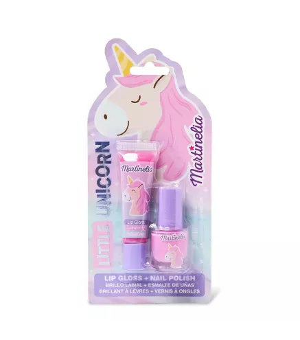 MARTINELIA LITTLE UNICORN BRILLO DE LABIOS 1UN + LACAS DE UÑAS 1U.