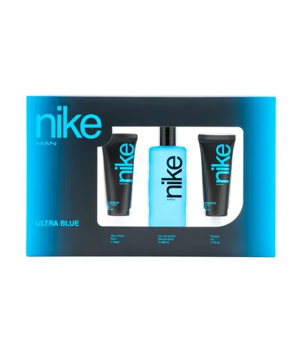 NIKE MAN ULTRA BLUE EAU DE TOILETTE 100ML VAPORIZADOR + BALSAMO AFTER SHAVE 75ML + GEL DE BAÑO 75ML