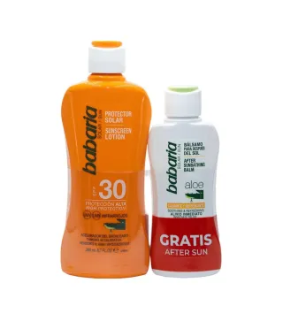 BABARIA ALOE PROTECTOR SOLAR SPF30 200ML + BALSAMO AFTER SUN 1U