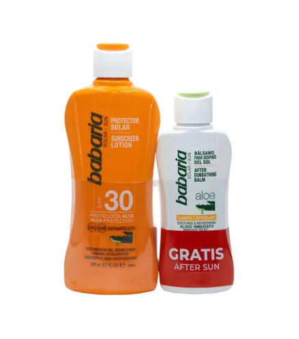 BABARIA ALOE PROTECTOR SOLAR SPF30 200ML + BALSAMO AFTER SUN 1U