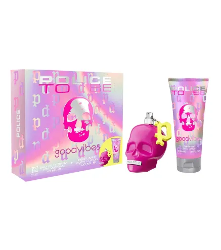 POLICE TO BE GOODVIBES EAU DE PARFUM FOR WOMAN 40ML VAPORIZADOR + LOCION CORPORAL PERFUMADA 100ML
