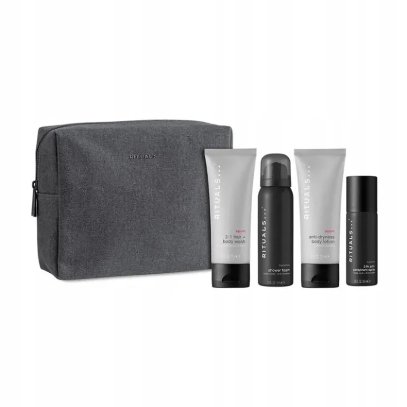 RITUALS HOMME SPORT GEL DE BAÑO 50ML + ESPUMA DE BAÑO 1U. + LOCION CORPORAL PERFUMADA 1U. + DESODORANTE SPRAY 1U.