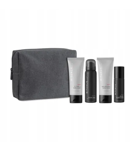 RITUALS HOMME SPORT GEL DE BAÑO 50ML + ESPUMA DE BAÑO 1U. + LOCION CORPORAL PERFUMADA 1U. + DESODORANTE SPRAY 1U.