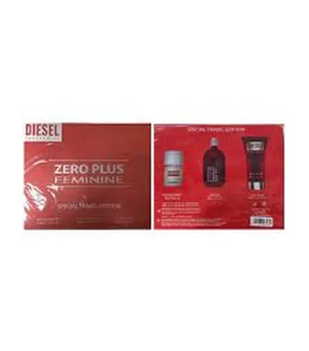 DIESEL ZERO PLUS FEMININE EAU DE TOILETTE 75ML + CREMA CORPORAL PERFUMADA 100ML + EAU DE TOILETTE 30ML VAPORIZADOR