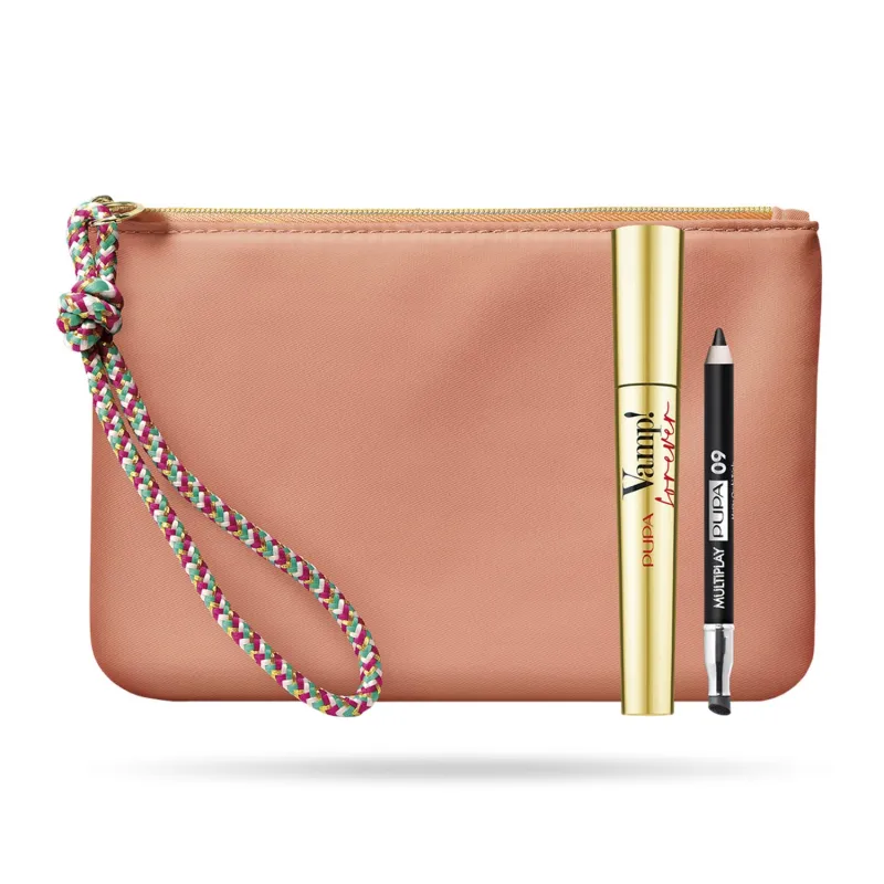 PUPA VAMP! FOREVER SET MASCARA DE PESTAÑAS 1UN + MULTIPLAY LAPIZ DE OJOS 1U + NECESER 1U