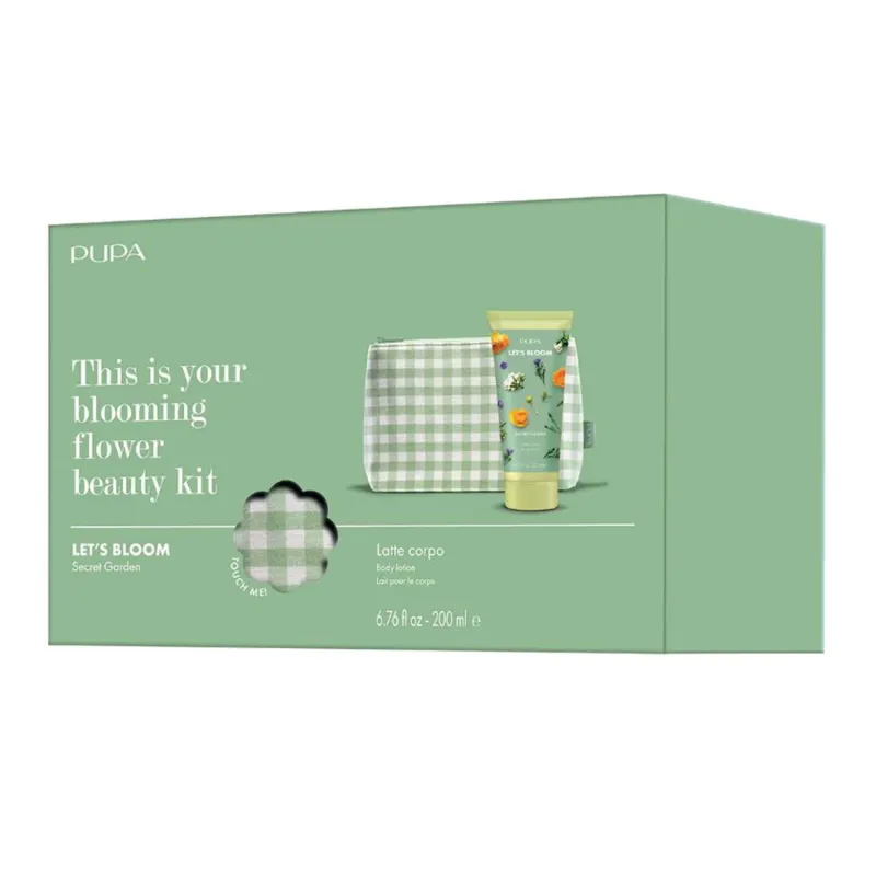 PUPA LET'S BLOOM LOCION CORPORAL SECRET GARDEN 200UN + NECESER 1U