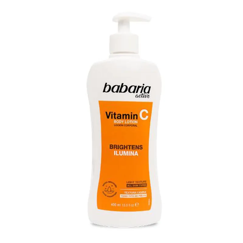 BABARIA ACTIVE VITAMIN-C LOCION CORPORAL TODO TIPO DE PIELES CON DIFUSOR 400ML