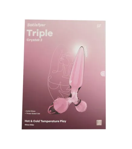 SATISFYER TRIPLE CRYSTAL 2 DILDO ROSA 1UN