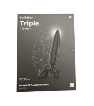 SATISFYER TRIPLE CRYSTAL 1 DILDO NEGRO NEGRO 1UN