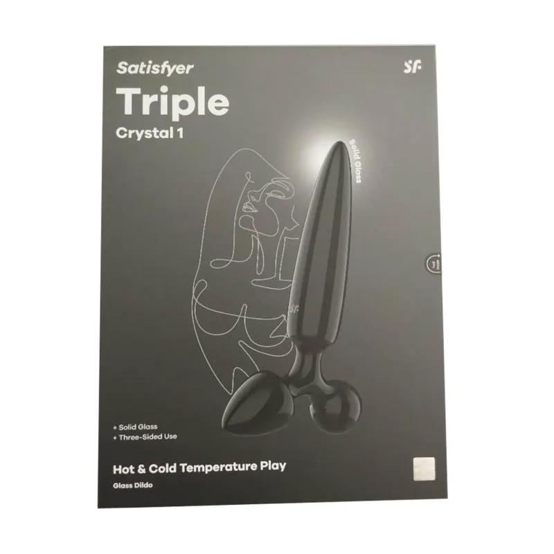 SATISFYER TRIPLE CRYSTAL 1 DILDO NEGRO NEGRO 1UN