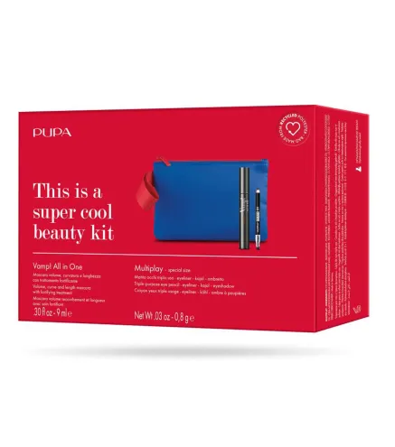 PUPA VAMP! SET MASCARA DE PESTAÑAS TRAVEL SET 1UN + LAPIZ DE OJOS 1U + NECESER 1U