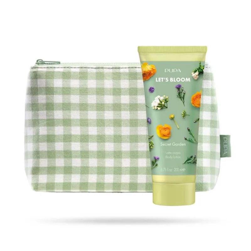 PUPA LETS'BLOOM LOCION CORPORAL SECRET GARDEN 200UN + NECESER 1U
