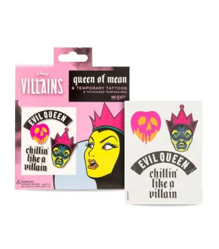 DISNEY VILLAINS QUEEN OF MEAN 8 TATUAJES TEMPORALES 1UN