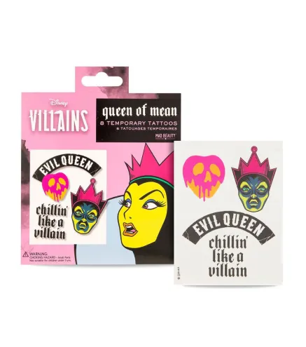 DISNEY VILLAINS QUEEN OF MEAN 8 TATUAJES TEMPORALES 1UN