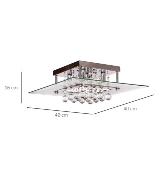 Lámpara de Techo de Cristal