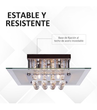 Lámpara de Techo de Cristal