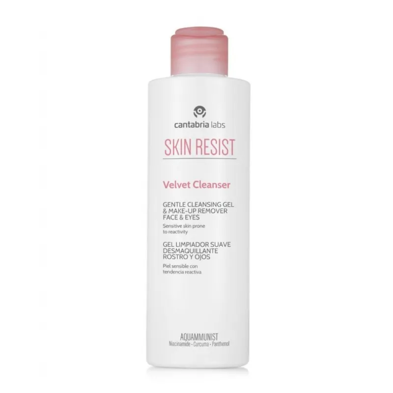 CANTABRIA LABS SKIN RESIST VELVET CLEANSER GEL LIMPIADOR SUAVE PIEL SENSIBLE 200ML