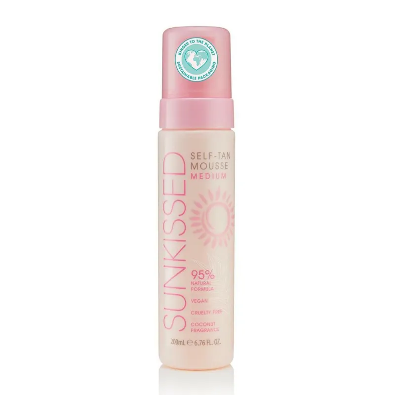 SUNKISSED SELF-TAN MOUSSE MEDIUM COCONUT FRAGRANCE 200ML