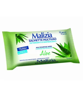 MALIZIA ALOE TOALLITAS MULTI-USO REFRESCANTES 72UN