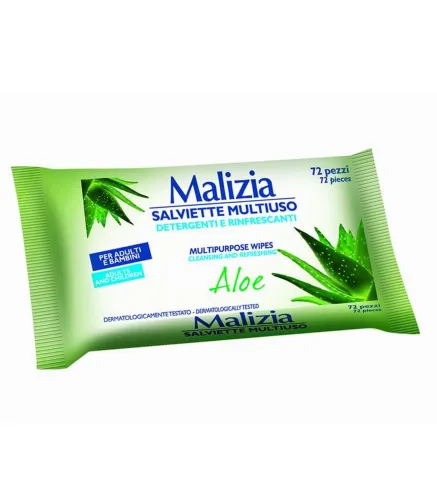 MALIZIA ALOE TOALLITAS MULTI-USO REFRESCANTES 72UN