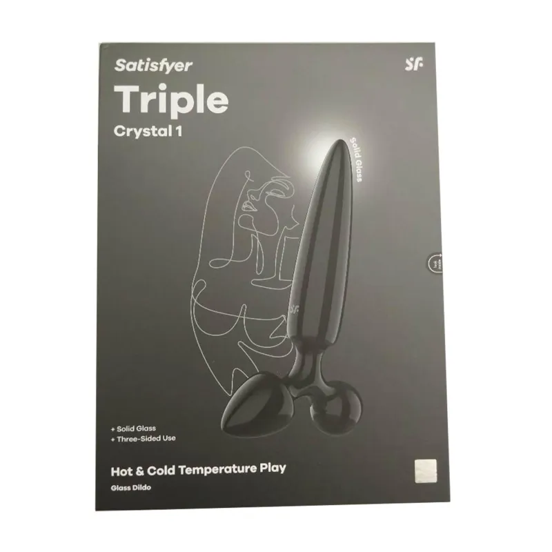 SATISFYER TRIPLE CRYSTAL 1 DILDO NEGRO NEGRO 1UN