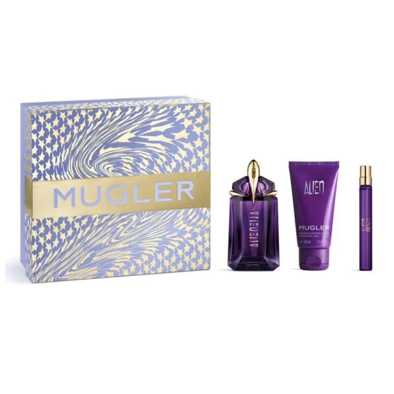 THIERRY MUGLER ALIEN EAU DE PARFUM 60ML VAPORIZADOR + LOCION CORPORAL 50ML + MINIATURA EAU DE PARFUM 10ML VAPORIZADOR