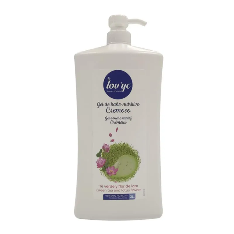 LOVYC TE VERDE Y FLOR DE LOTO GEL DE BAÑO NUTRITIVO 2000ML