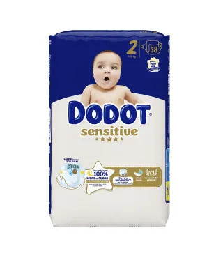 DODOT SENSITIVE PAÑALES 4-8KG 8000GR