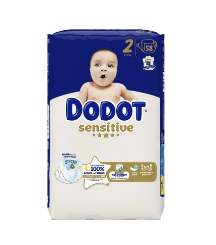 DODOT SENSITIVE PAÑALES 4-8KG 8000GR