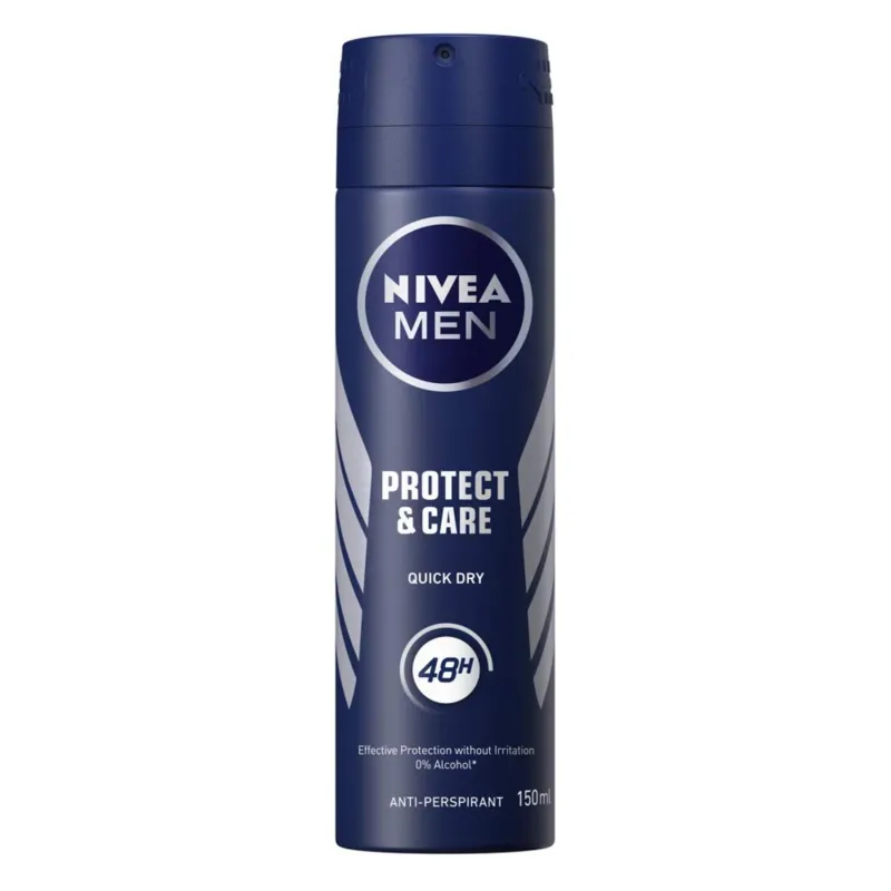 NIVEA MEN PROTECT & CARE DESODORANTE SIN ALCOHOL 150ML VAPORIZADOR