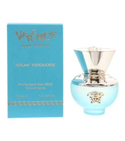 VERSACE POUR FEMME DYLAN TURQUOISE SPRAY CAPILAR PERFUMADO 30ML VAPORIZADOR