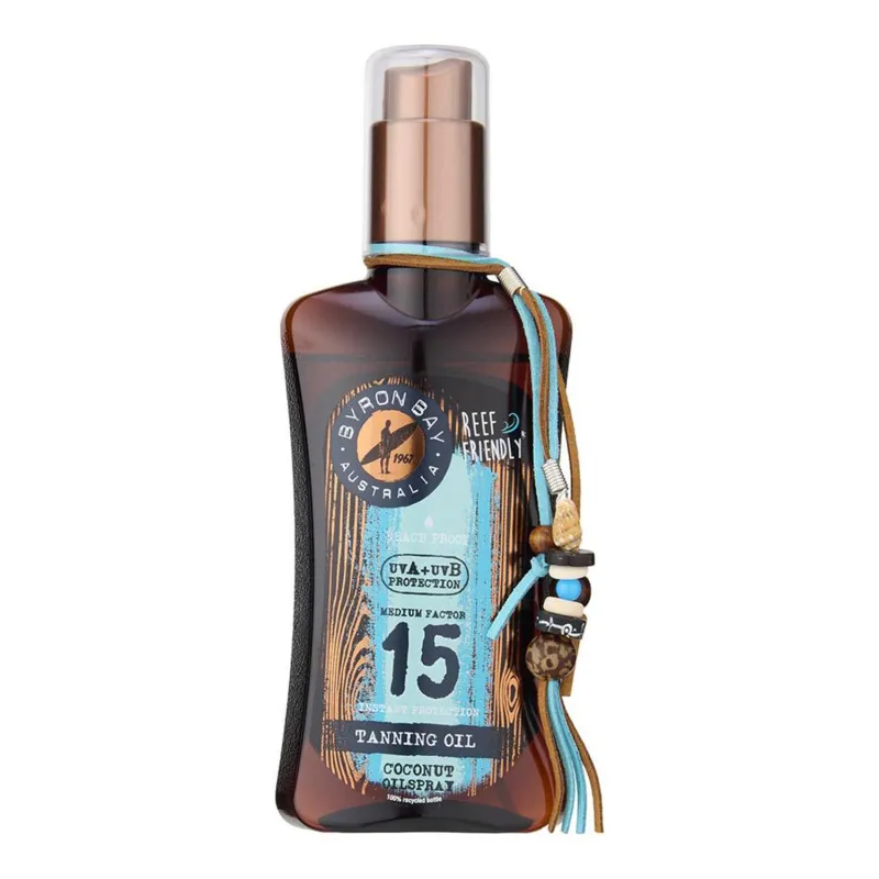 BYRON BAY MEDIUM FACTOR 15 ACEITE BRONCEADOR COCONUT 200ML VAPORIZADOR