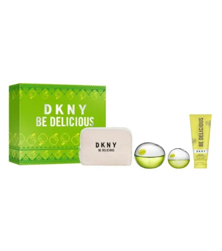DONNA KARAN BE DELICIOUS EAU DE PARFUM 100ML + EAU DE PARFUM 1U + LOCION CORPORAL 1U + ESTUCHE 1U