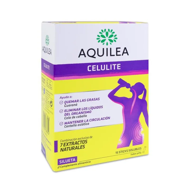 AQUILEA CELULITE SILUETA QUEMA-GRASAS 15 STICK SOLUBLES 1UN