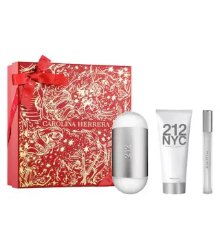CAROLINA HERRERA 212 EAU DE TOILETTE 100ML VAPORIZADOR + LOCION CORPORAL PERFUMADA 1U + VIAL 10ML VAPORIZADOR